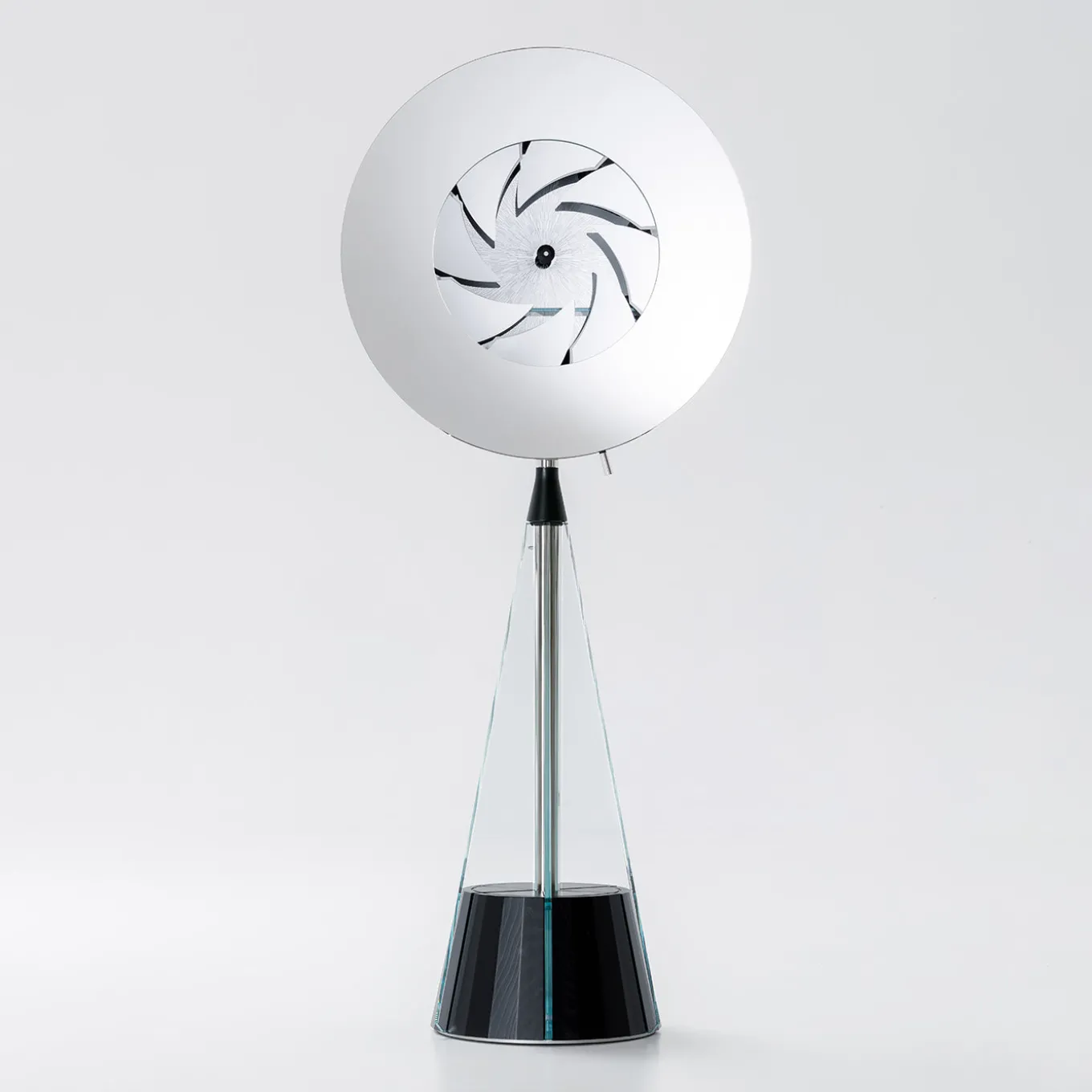 Gualtiero black ash wood With Steel And Glass Details Cabinet