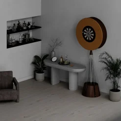 Gualtiero Canaletto Walnut With Steel And Glass Details Cabinet