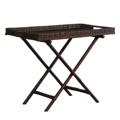 Gueridon Wicker Large Serving Table