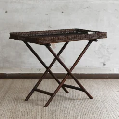 Gueridon Wicker Large Serving Table