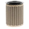 Guimet Beige Leather & Rattan Bottle Cooler
