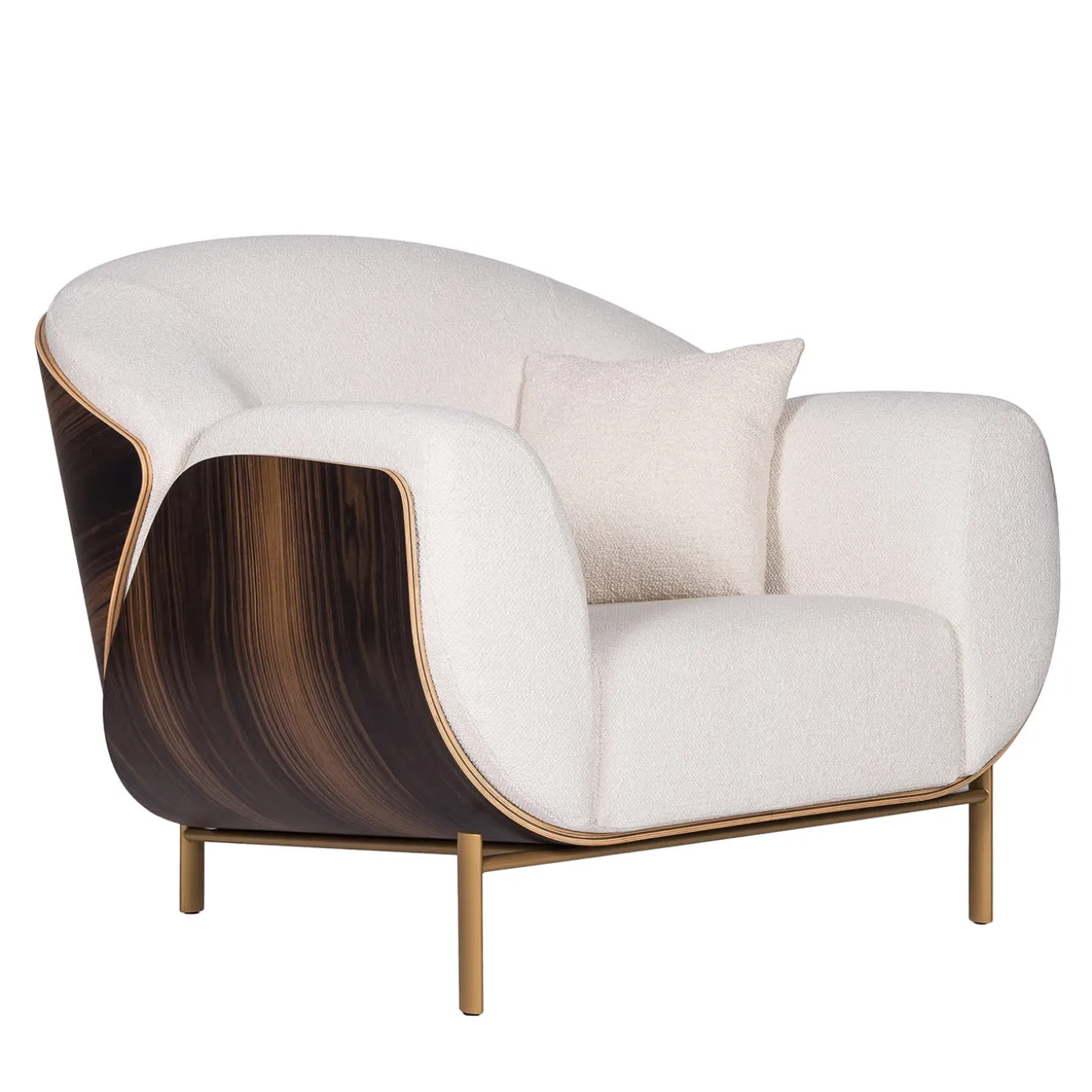 Haimà White Bouclé Armchair