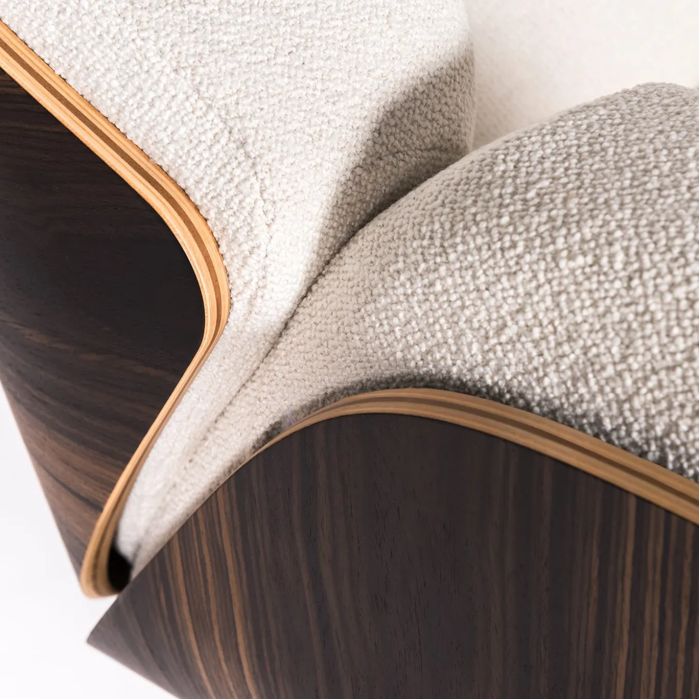 Haimà White Bouclé Armchair