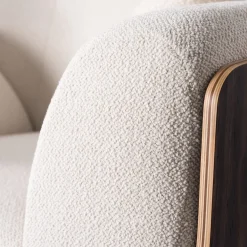 Haimà White Bouclé Armchair