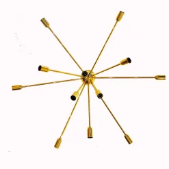 “Half Sputnik” Ceiling Lamp in Polished Brass