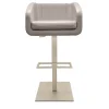 Hanami Adjustable Metal Bar Stool Leather Seat
