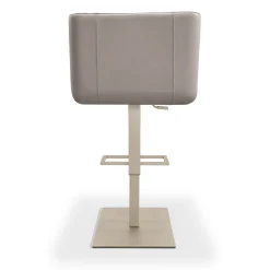 Hanami Adjustable Metal Bar Stool Leather Seat