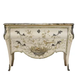 Hand-Painted Lacquered Wood Dresser