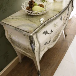 Hand-Painted Lacquered Wood Dresser