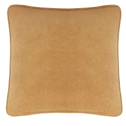 Happy Frame Camel Velvet Square Cushion