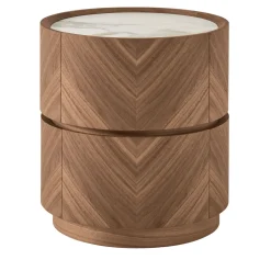 Haribo Nightstand in Walnut Canaletto and Calacatta Ceramic Top#2