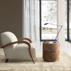 Haribo Nightstand in Walnut Canaletto and Calacatta Ceramic Top#2