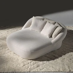 Havana Compact White Chaise Longue by Palomba Serafini