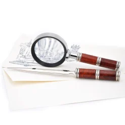 Heather Briar Set of Magnifying Glass and Paper Knife by N. Basso