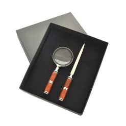 Heather Briar Set of Magnifying Glass and Paper Knife by N. Basso