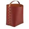 Helena Bordeaux and Cognac Leather Basket