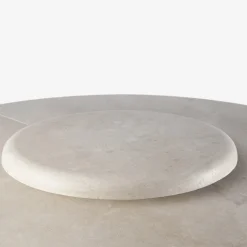 Hermu 180 beige travertino stone outdoor dining table