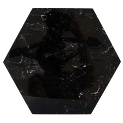 Hexagonal Black Marble Plate