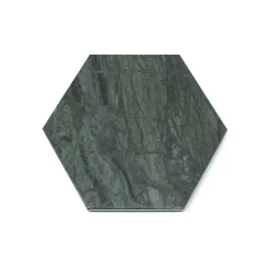 Hexagonal Green Marble Plate