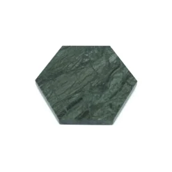 Hexagonal Green Marble Plate