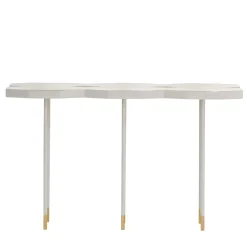 Hexagonal Matte White Console
