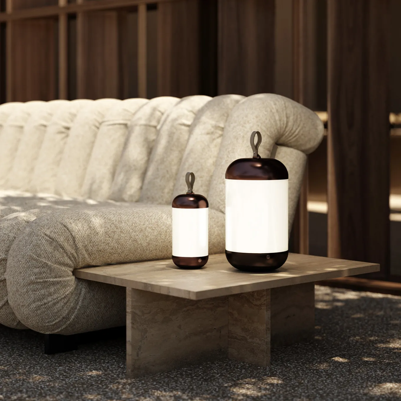 Hikari Medium Cylindrical Portable Lamp