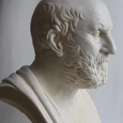 Hippocrates White Carrara Bust