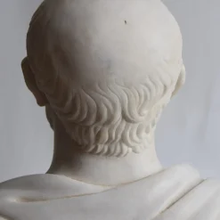 Hippocrates White Carrara Bust