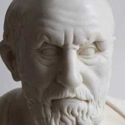 Hippocrates White Carrara Bust