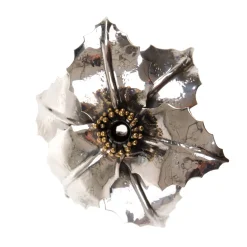 Holly Sterling Silver Candle Holder