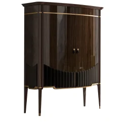 Hollywood Glossy Brown Bar Cabinet