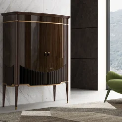 Hollywood Glossy Brown Bar Cabinet