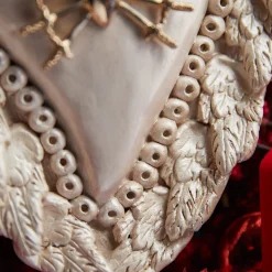 HOLY SWORDS WHITE CERAMIC HEART