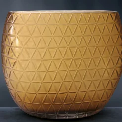 Honey Geometric Murano Glass Vase