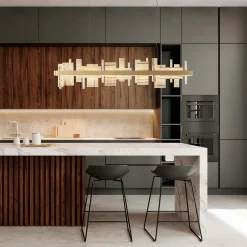 Honice Onyx And Gold Finish Metal Chandelier