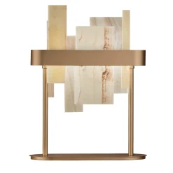 Honice Onyx Marble And Gold Finish Metal Table Lamp#2