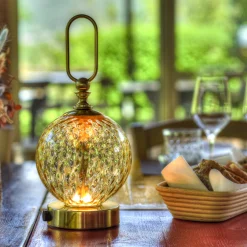 HOOK Bronze Spherical Portable Lamp by Luca Bussacchini