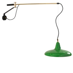 Hoop Green Glossy Metal Wall Lamp