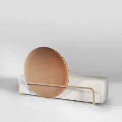 Horizon white textile and velvet sofa