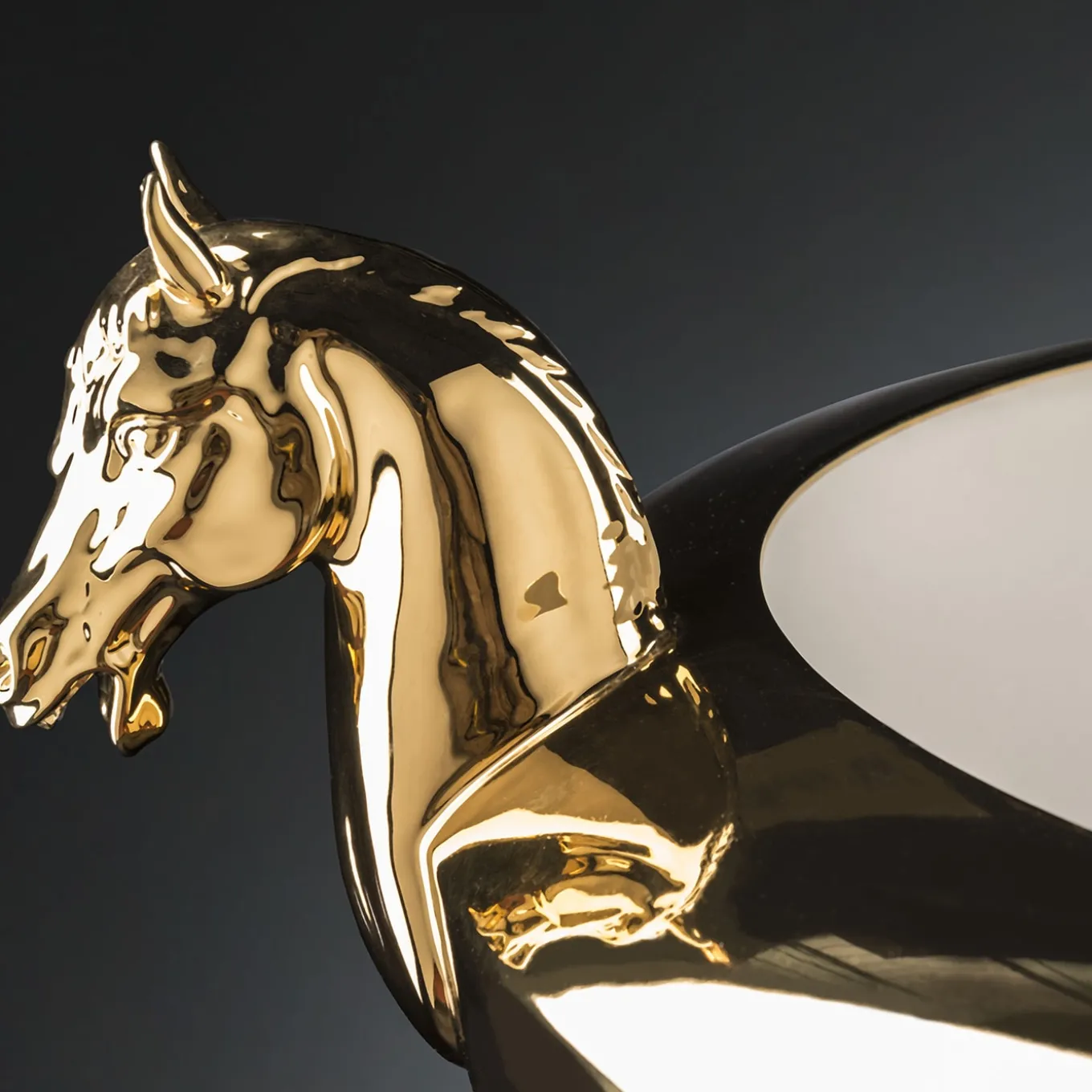Horse Golden Decorative Vase