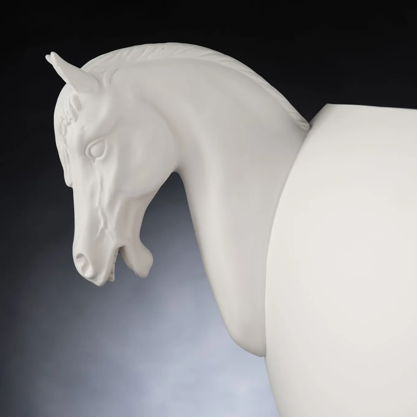 Horse Small White Decorative Vase