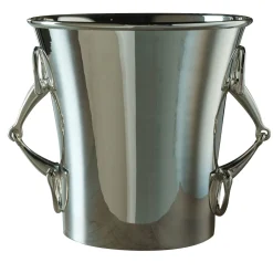 Horsebit Handles Silver-plated Brass Champagne Ice Bucket