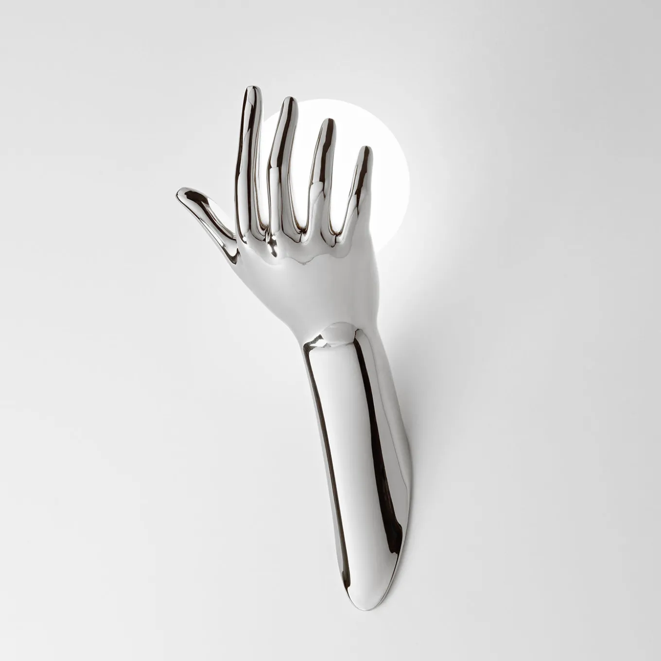 Human Chrome Wall Lamp