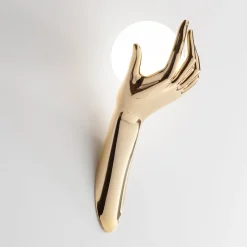 Human Gold Wall Lamp