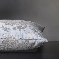 Hydrangea Square Floral Gray Cushion