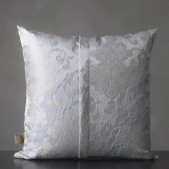 Hydrangea Square Floral Gray Cushion
