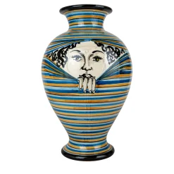 I Curiosi Woman Ceramic Vase in Orange