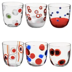 I Diversi Set of 6 Red Glasses N. 1