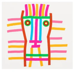 I Volti, Uno Silkscreen Print by Mimmo Paladino