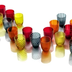 Idra Air-Force Blue Set of 6 Assorted Water Glasses